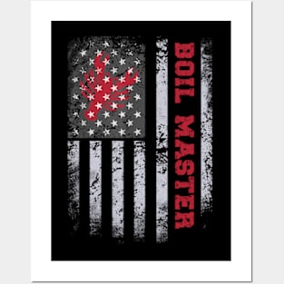 Boil Master Crawfish American Flag Posters and Art